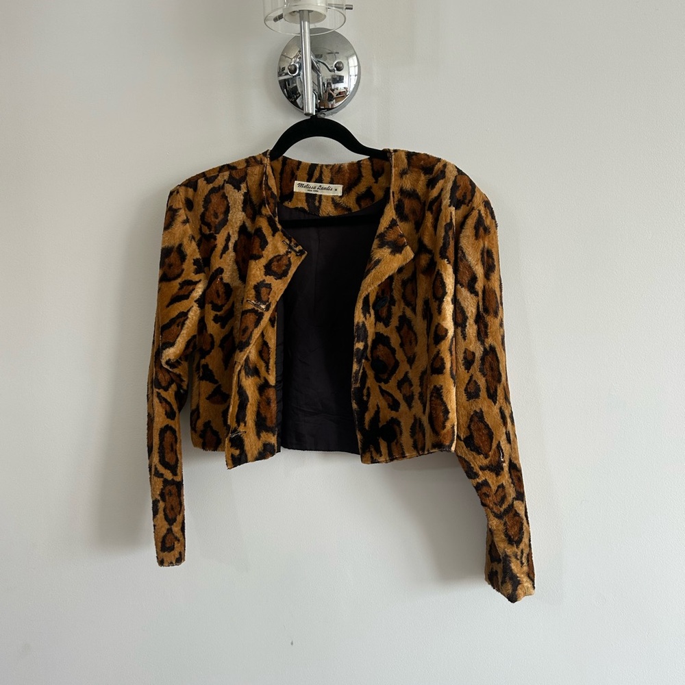 Melissa Landis Pony Hair Leopard Print Jacket